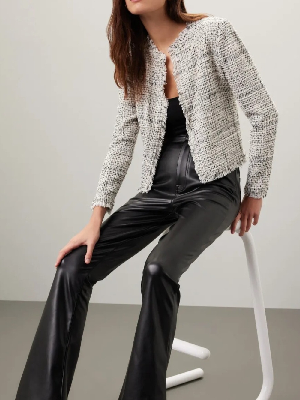 🌼B2G1🌼 7 For All Mankind Black Faux Leather Flare Pants
